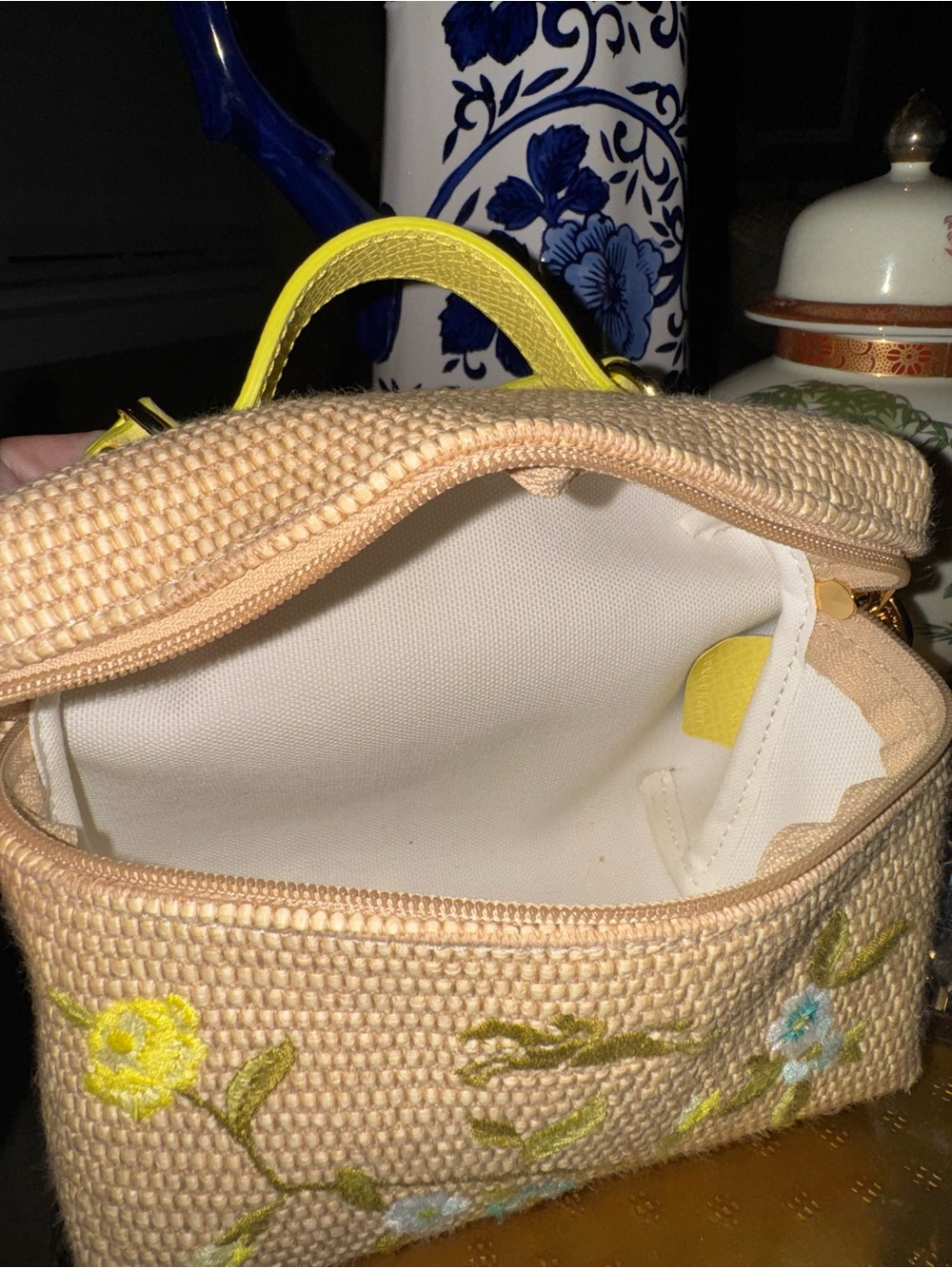 Longchamp Le Panier Pliage Vanity Floral Embroidered XS Crossbody - Picture 5 of 7